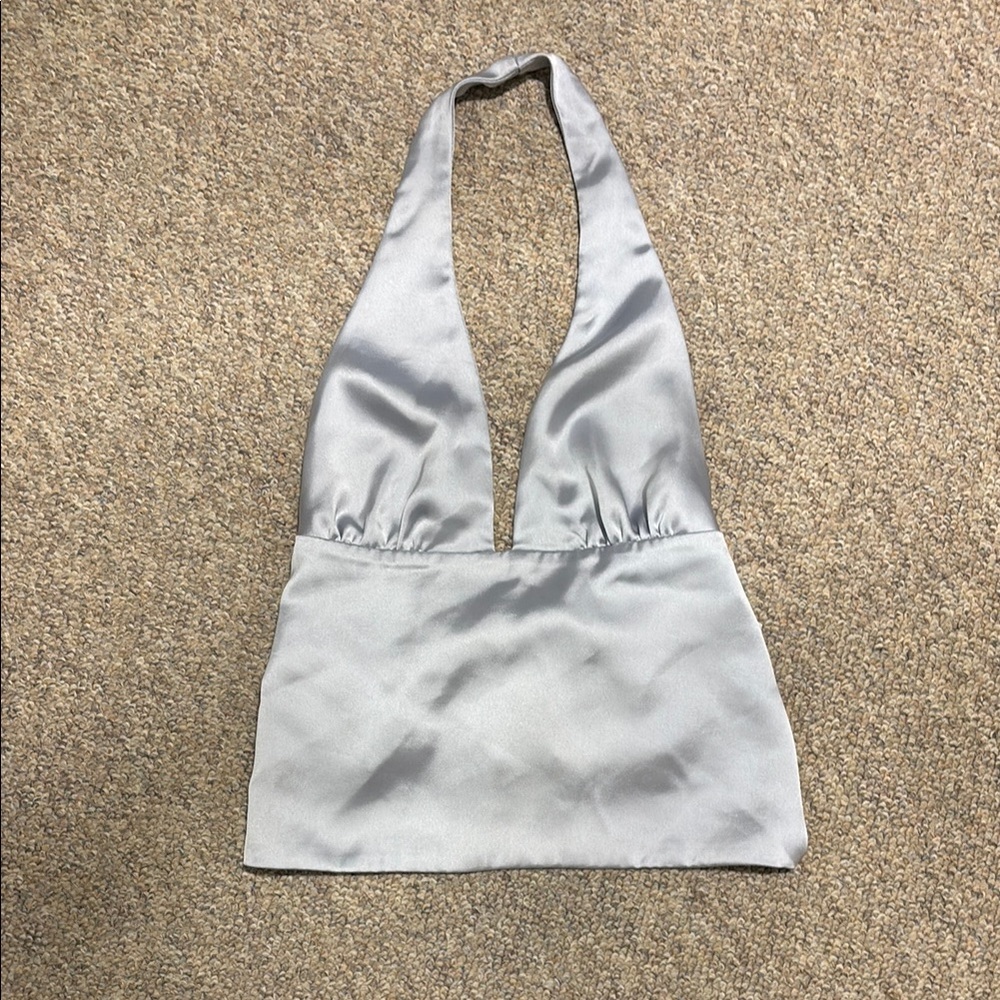 ZARA Satin Effect Halter Top